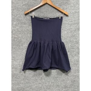 Zara Navy Blue Peplum Blouse